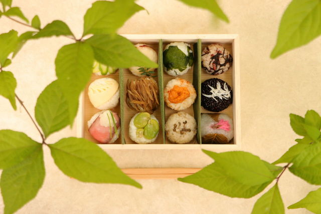 Fresh Green Temari Sushi Bento