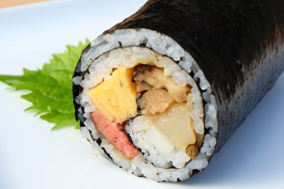 Nori Maki (Nori Rolls with Japanese Omelette, Shiitake Mushroom