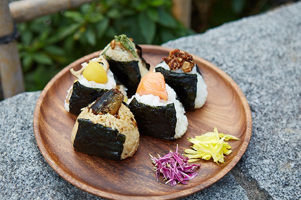 Seasonal onigiri is a delight