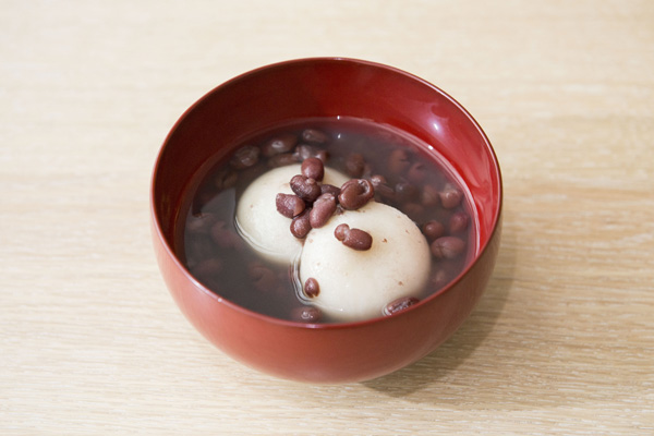●丸餅×小豆汁　（例：鳥取県小豆雑煮）