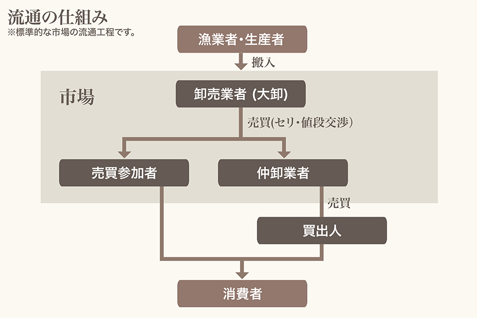 市場の流通の仕組み