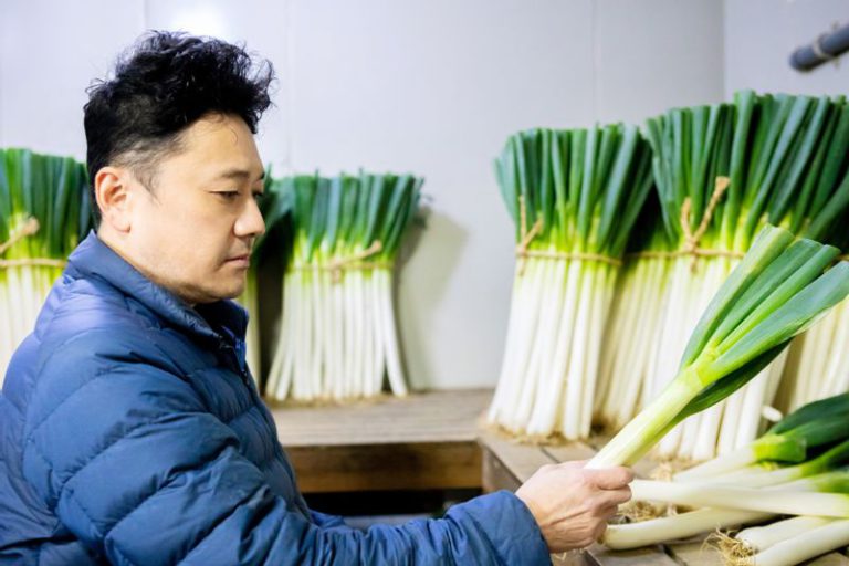 安藤将信さんと千寿葱