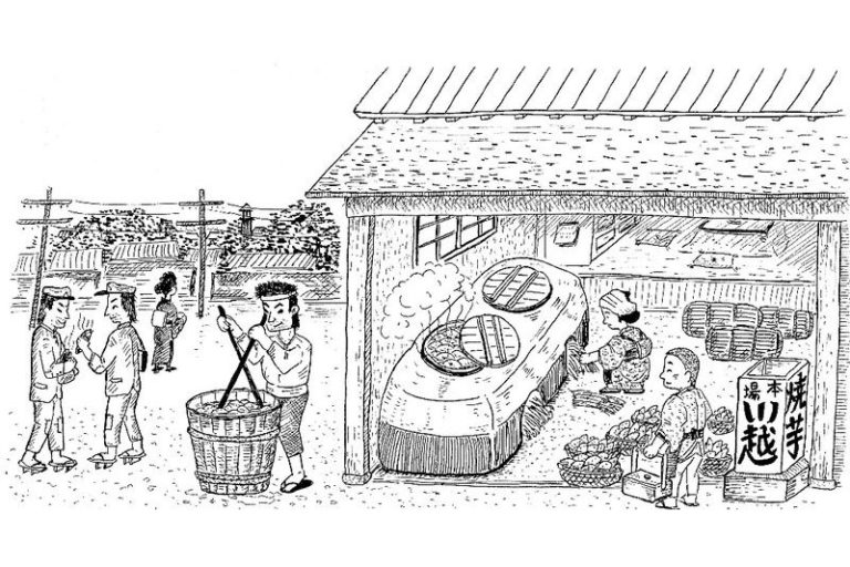 明治期の焼き芋屋の様子