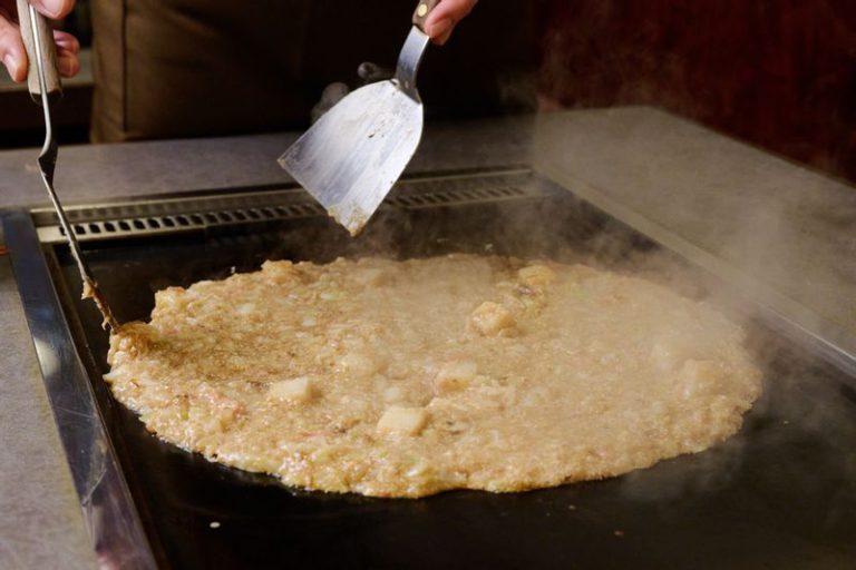 もんじゃ焼きの焼き方