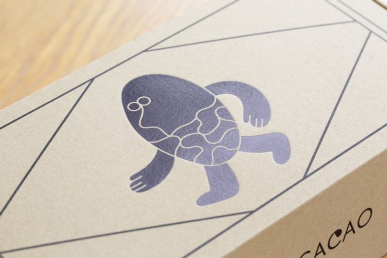 パッケージにデザインされているカカオくん
